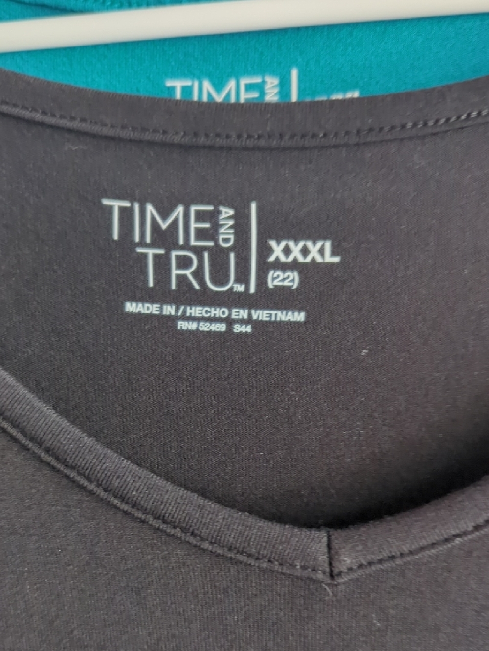 Time and Tru Black And Teal Bundle  Short-Sleeve Scoop Neck Dresses - Picture 2 of 9